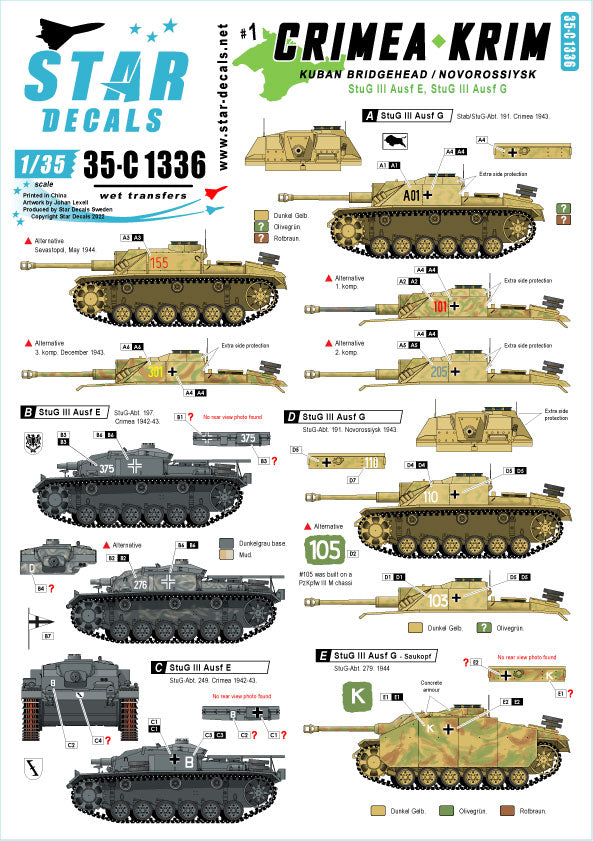 Star Decals 35-C1336 1:35 Crimea-Krim