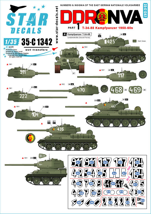 Star Decals 35-C1342 1:35 DDR-NVA # 1