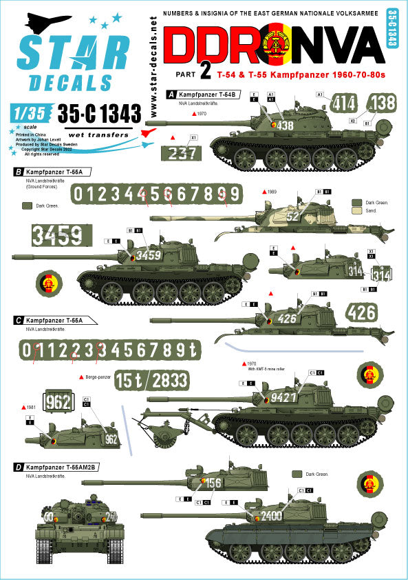 Star Decals 35-C1343 1:35 DDR-NVA # 2