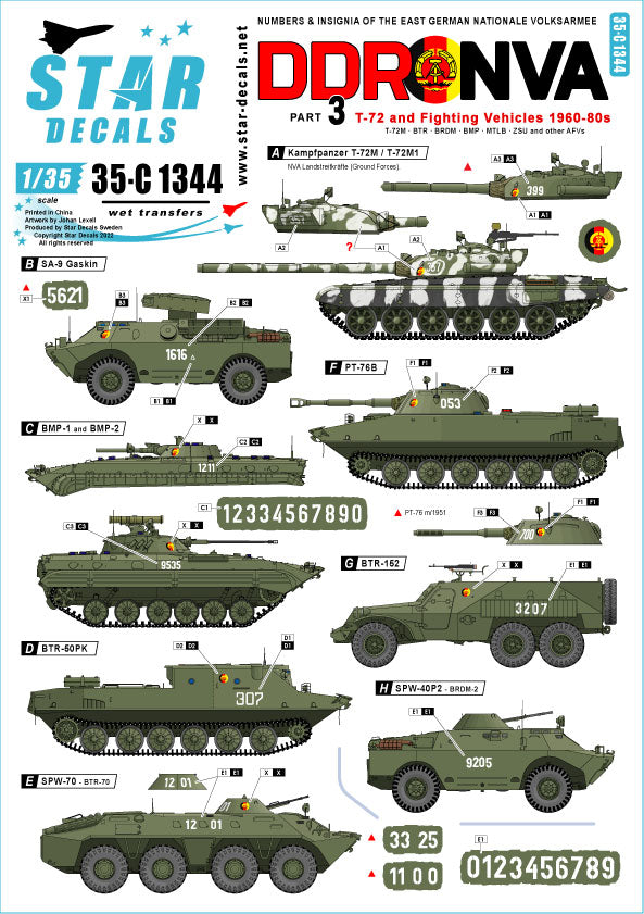 Star Decals 35-C1344 1:35 DDR-NVA # 3