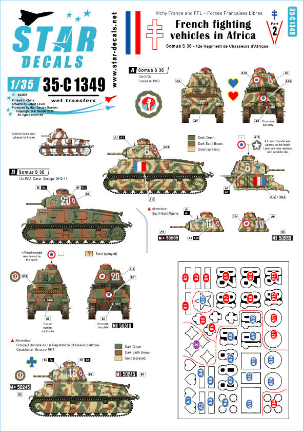 Star Decals 35-C1349 1:35 French fighting vehicles in Africa # 2