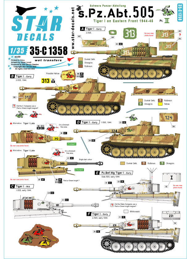 Star Decals 35-C1358 1:35 s.Pz.Abt