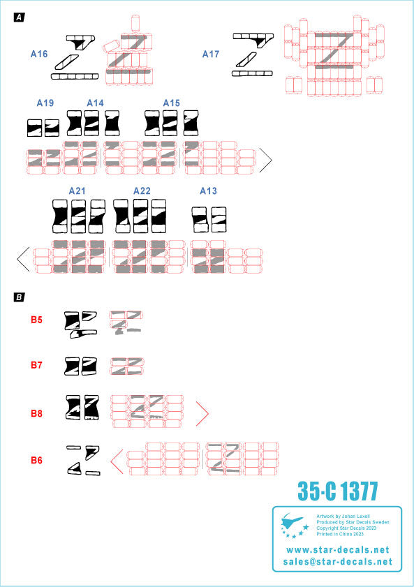 Star Decals 35-C1377 1:35 War in Ukraine # 6 T-72 B1