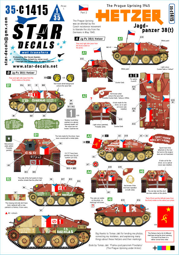 Star Decals 35-C1415 1:35 Hetzer