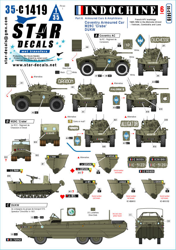 Star Decals 35-C1419 1:35 Indochine # 6