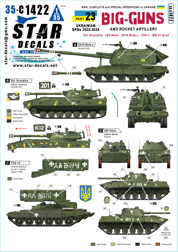 Star Decals 35-C1422 1:35 War in Ukraine # 23