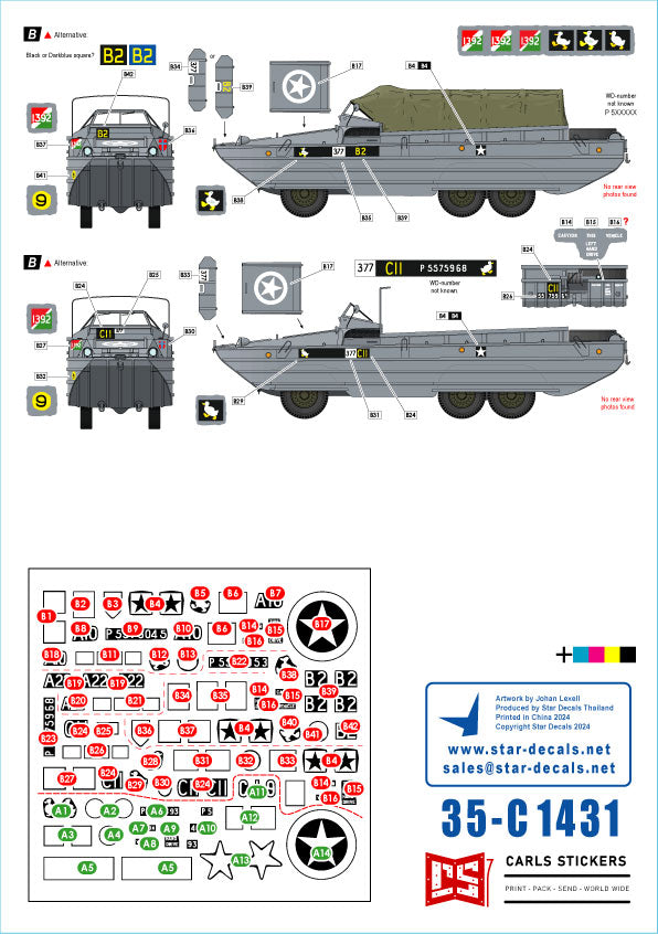 Star Decals 35-C1431 1:35 D-Day DUKW
