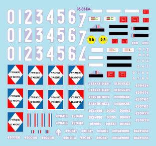 Star Decals 35-C1434 1:35 French M4A2 Sherman