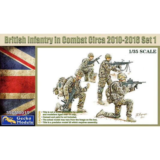 Gecko Models 35GM0015 British Infantry In Combat (1) 1:35 Plastic Model Figures