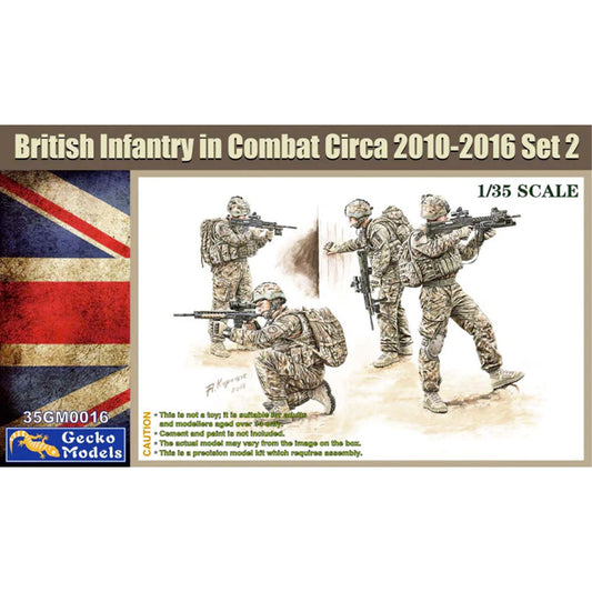 Gecko Models 35GM0016 British Infantry In Combat (2) 1:35 Plastic Model Figures