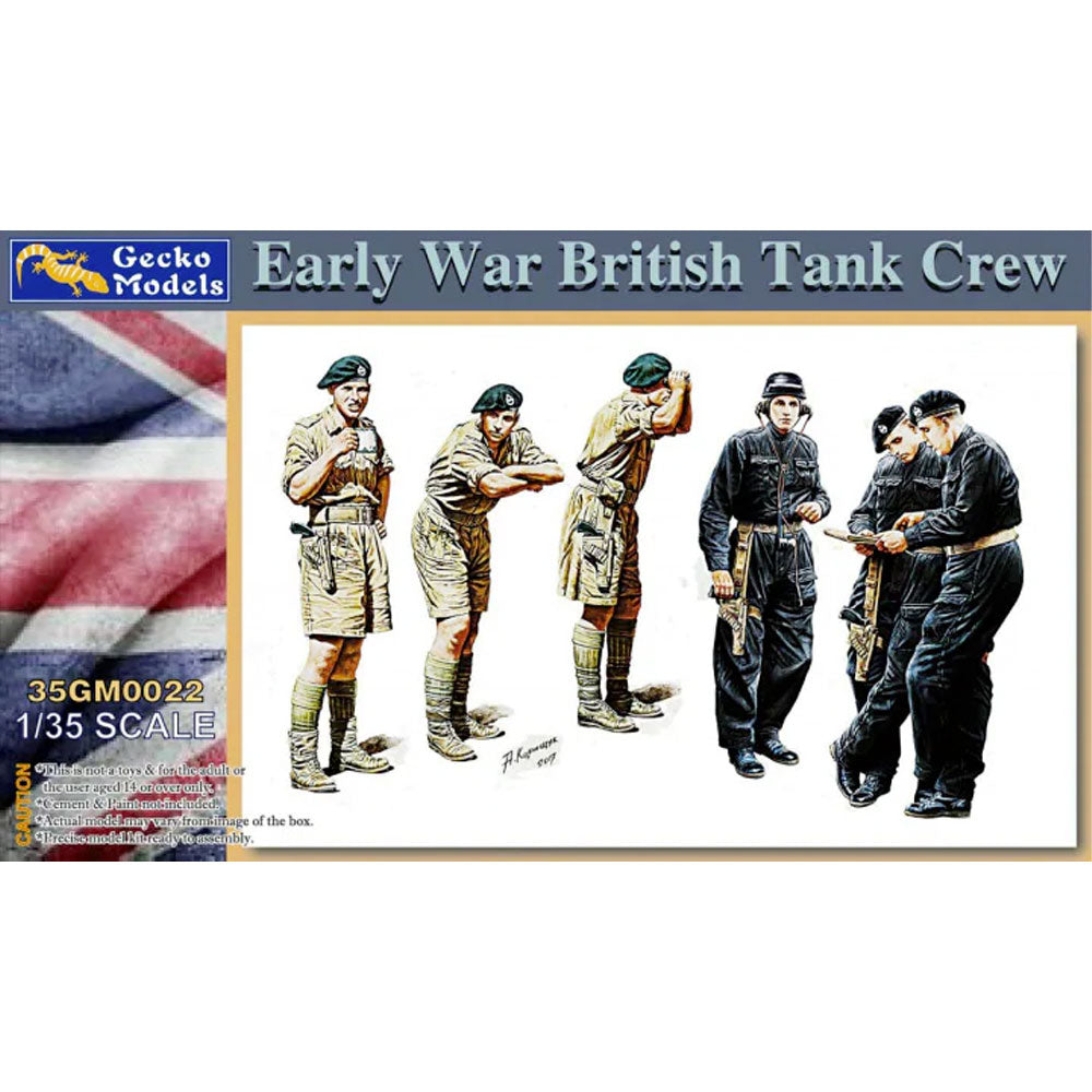 Gecko Models 35GM0022 Early War British Tank Crew 1:35 Plastic Model figures