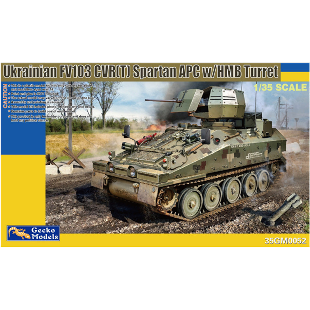 Gecko 35GM0052 Ukrainian FV103 CVR(T) Spartan APC w/HMB Turret 1:35 Model Kit