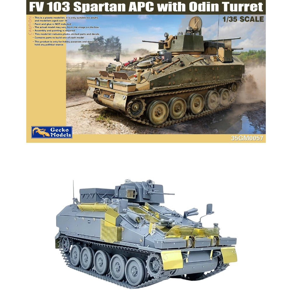 Gecko 35GM0057 British Army FV 103 Spartan APC with Odin Turret 1:35 Model Kit