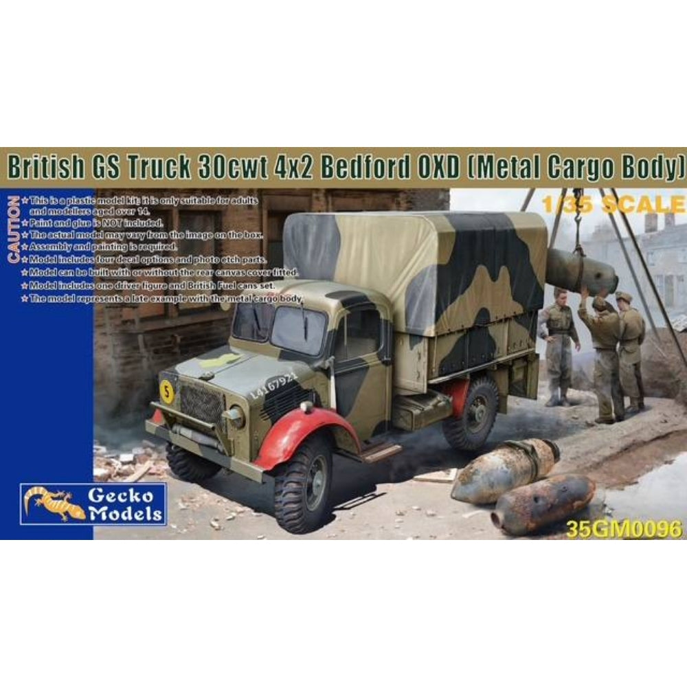 Gecko 35GM0096 British GS truck 30cwt 4x2 Bedford OXD 1:35 Model Kit