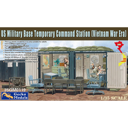 Gecko 35GM0119 US Military Base Temporary Command Station Vietnam 1:35 Model Kit