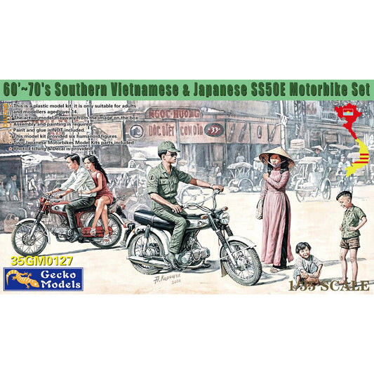Gecko Models 35GM0127 60s-70s Vietnamese & Japanese SS50E Bike 1:35 Model Kit