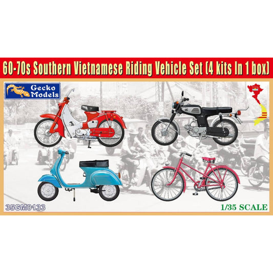 Gecko Models 35GM0133 60-70s Southern Vietnamese Riding Vehicles 1:35 Model Kit