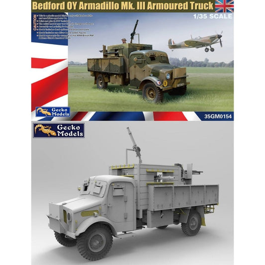 Gecko 35GM0154 Bedford OYD Armadillo Mk. III Armoured Truck 1:35 Model Kit