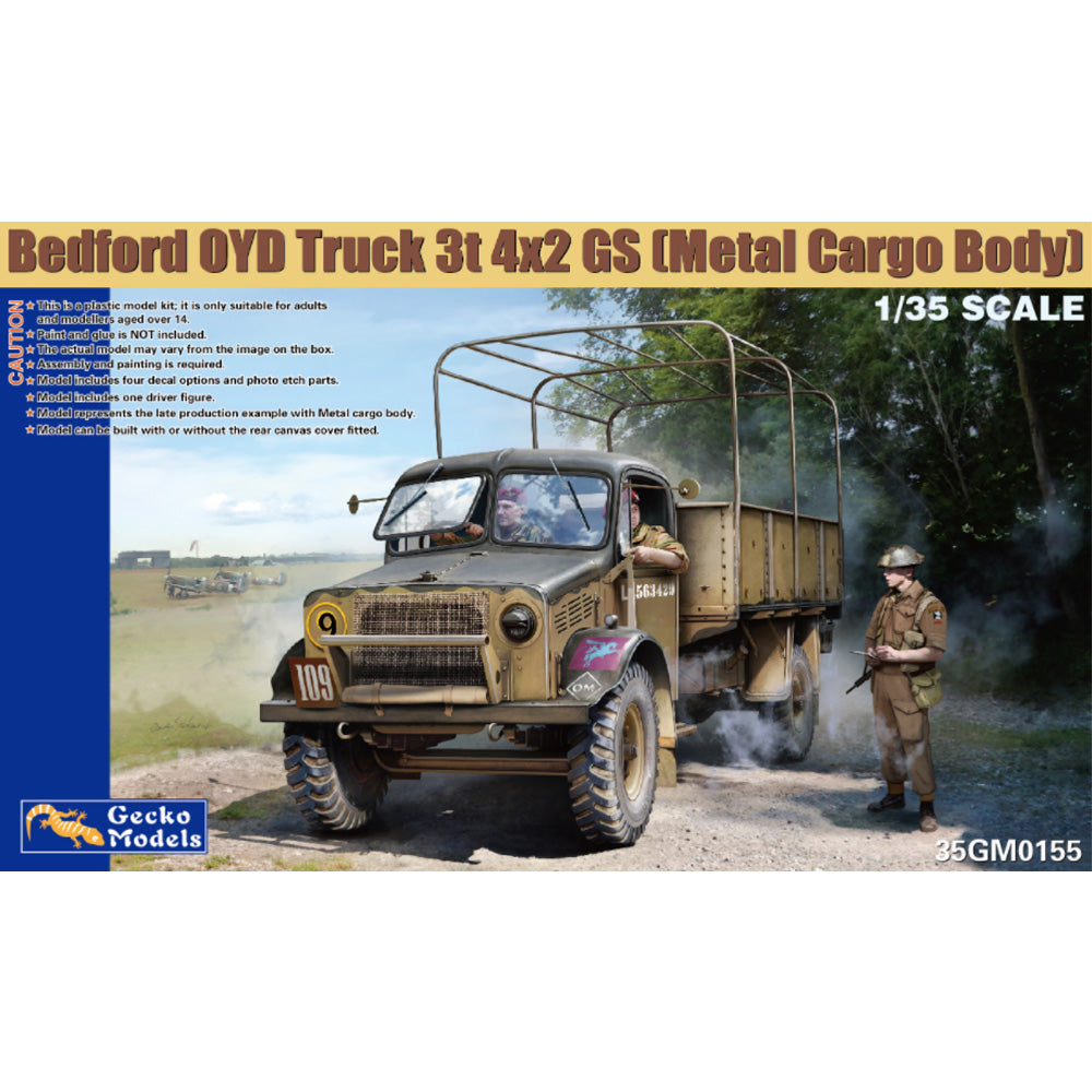 Gecko 35GM0155 Bedford OYD Truck 3t 4x2 GS Metal Body 1:35 Model Kit