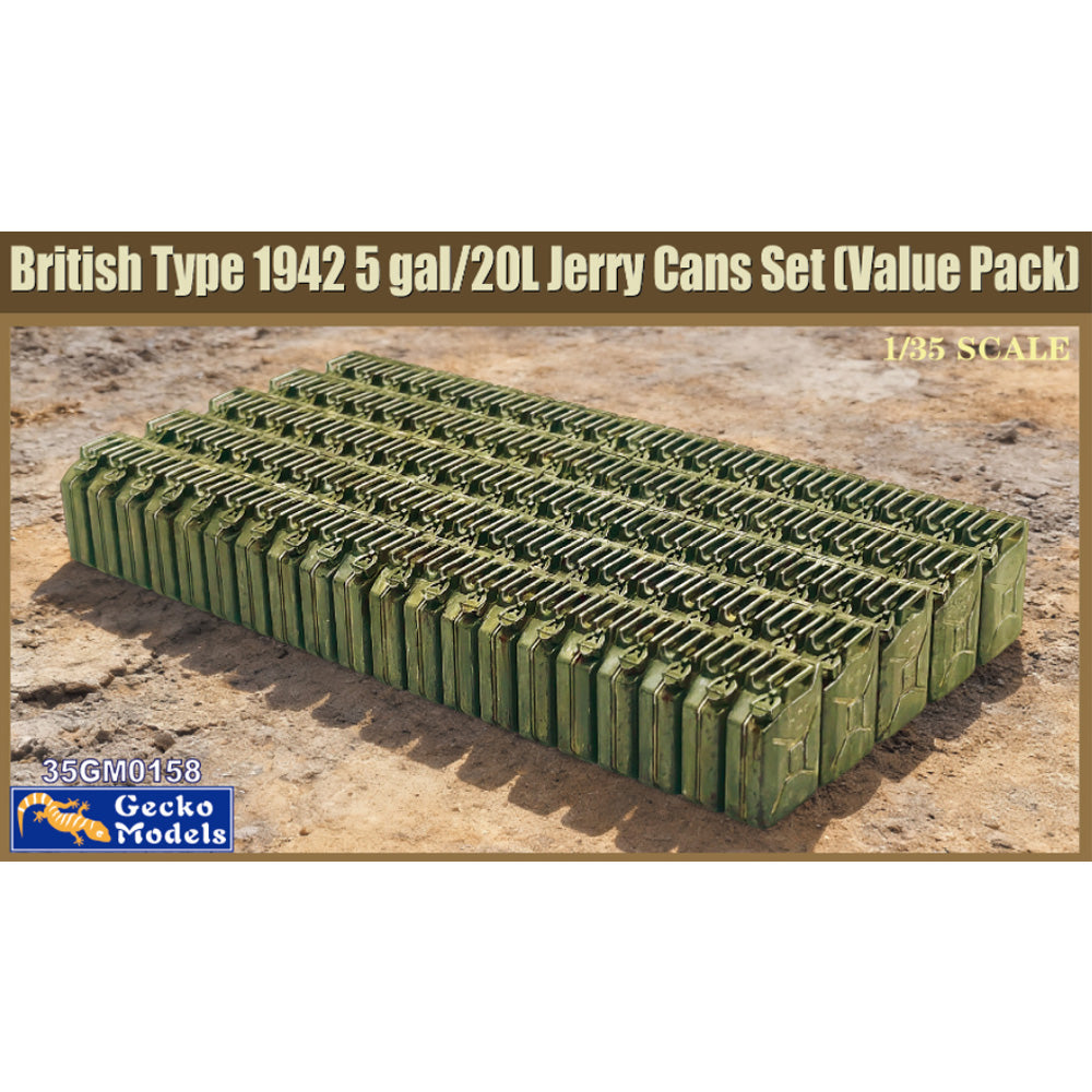 Gecko 35GM0158 British Type 1942 5 Gal/20L Jerry Cans Set 1:35 Model Kit