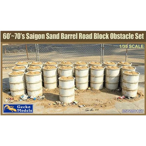 Gecko 35GM0167 60/70´s Saigon Sand Barrel Road Block Obstacle Set 1:35 Model Kit