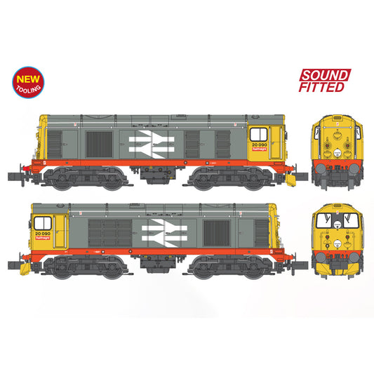 Graham Farish 371-039SF Class 20/0 Disc Headcode 20090 BR Railfreight (Red Stripe) SOUND FITTED