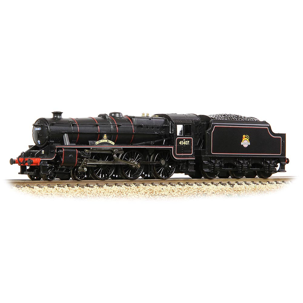 Graham Farish 372-136A LMS 5MT 'Black 5' 45407 'The Lancashire Fusilier' BR Lined Black (E/E) N Gauge
