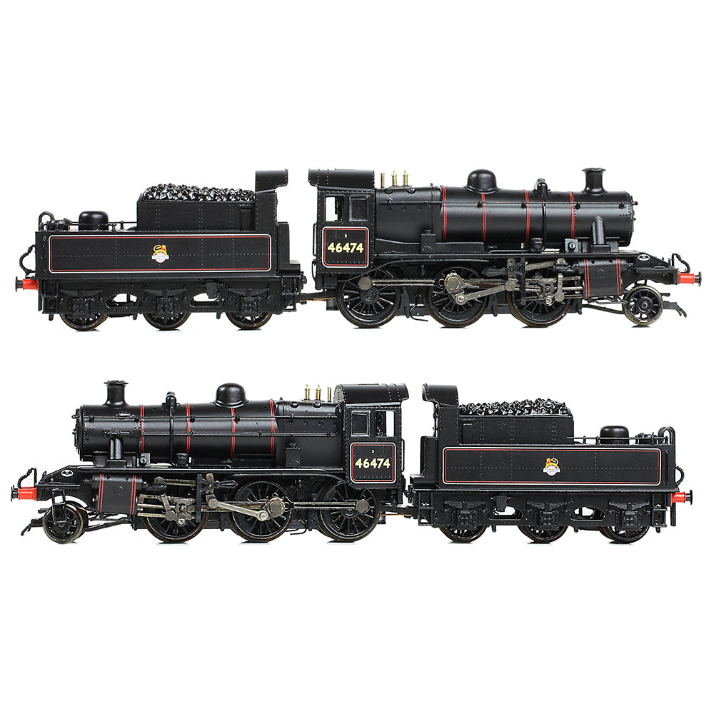 Graham Farish 372-626B LMS Ivatt 2MT 46474 BR Lined Black Early Emblem N Gauge