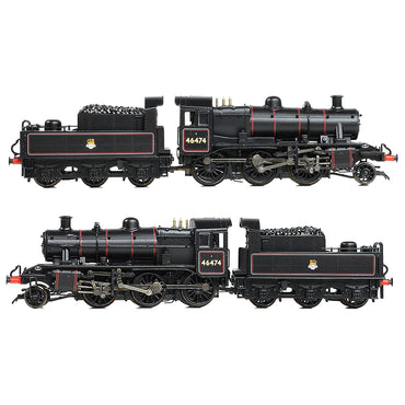 Graham Farish 372-626B LMS Ivatt 2MT 46474 BR Lined Black Early Emblem N Gauge