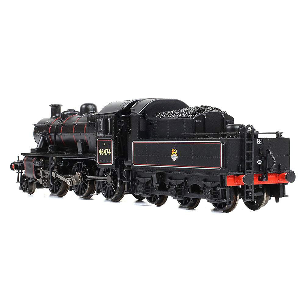 Graham Farish 372-626B LMS Ivatt 2MT 46474 BR Lined Black Early Emblem N Gauge