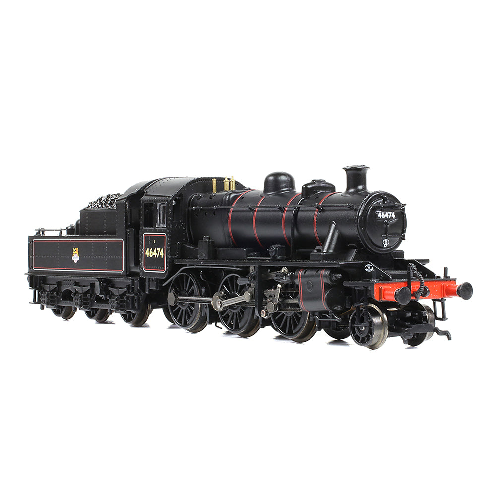 Graham Farish 372-626B LMS Ivatt 2MT 46474 BR Lined Black Early Emblem N Gauge