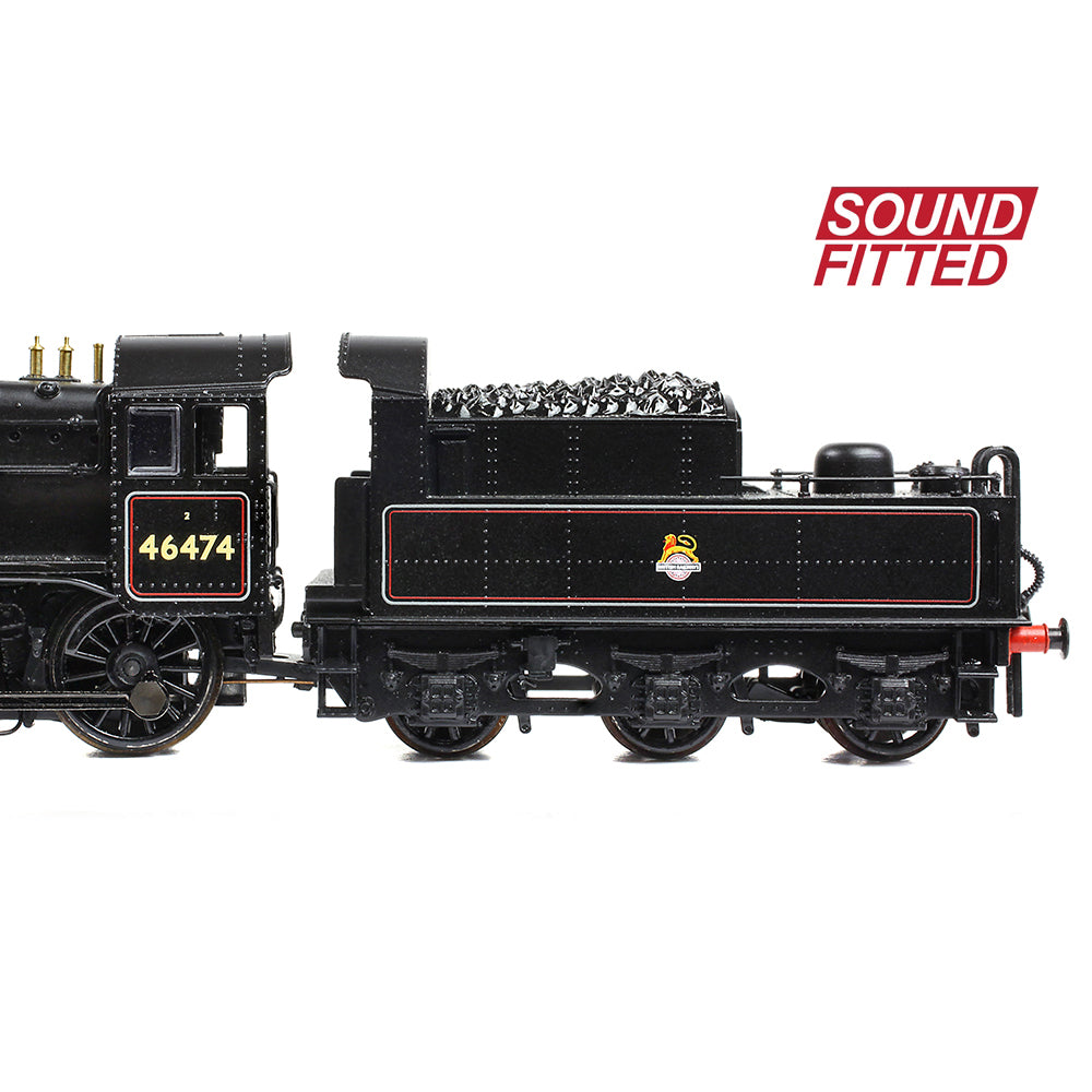 Graham Farish 372-626BSF LMS Ivatt 2MT 46474 BR Lined Black Early Emblem N Gauge