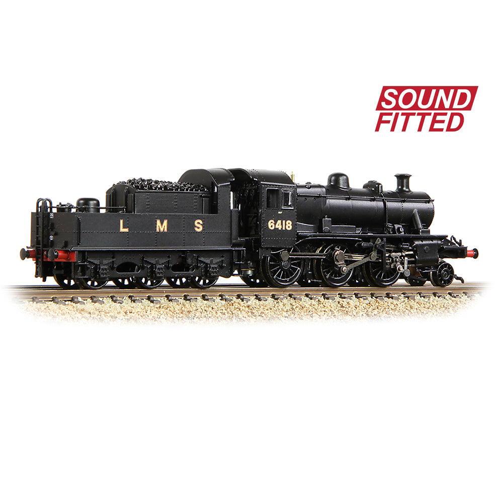 Graham Farish 372-627ASF LMS Ivatt 2MT 6418 LMS Black N Gauge