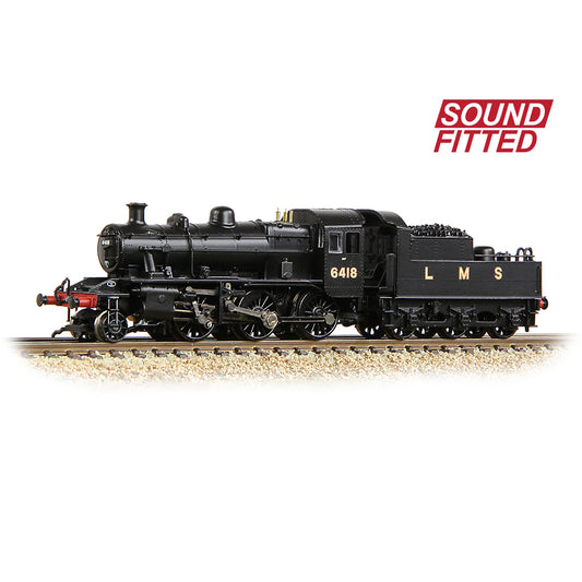 Graham Farish 372-627ASF LMS Ivatt 2MT 6418 LMS Black N Gauge