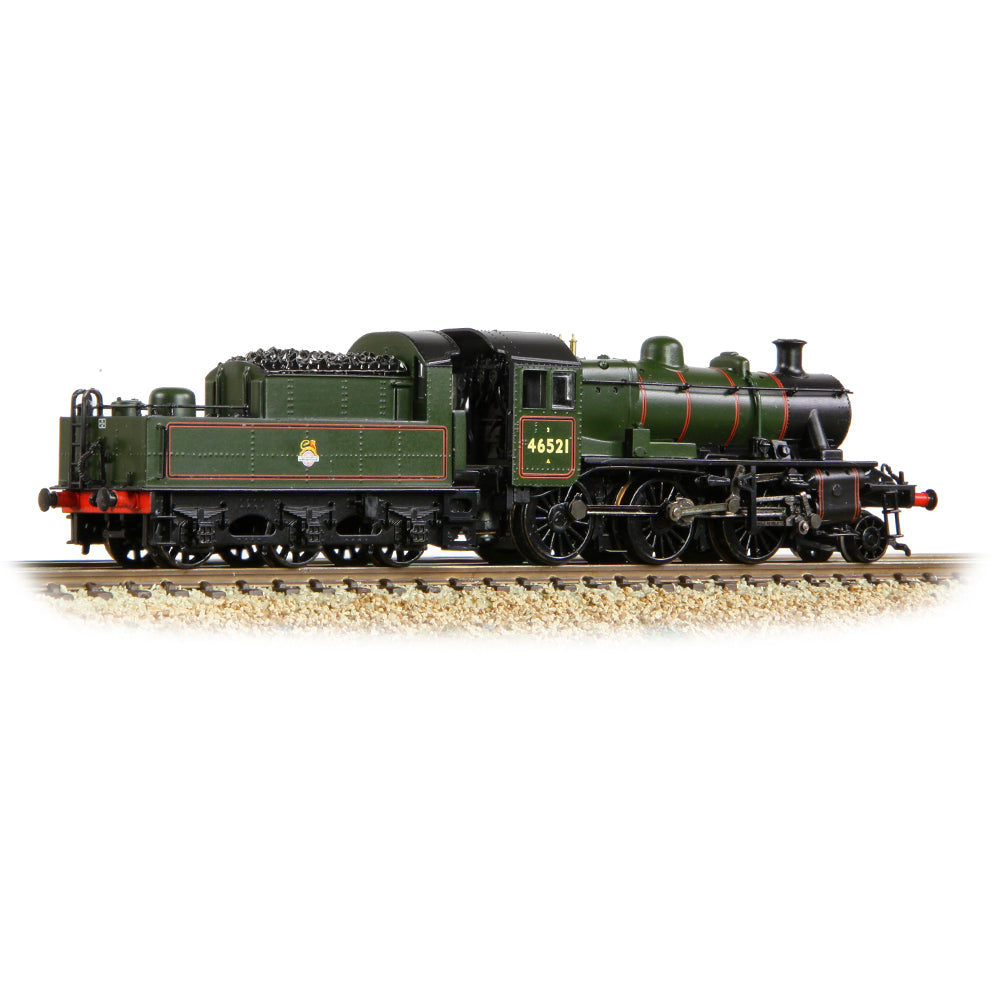 Graham Farish 372-630 LMS Ivatt 2MT 46521 BR Lined Green (Early Emblem) N Gauge