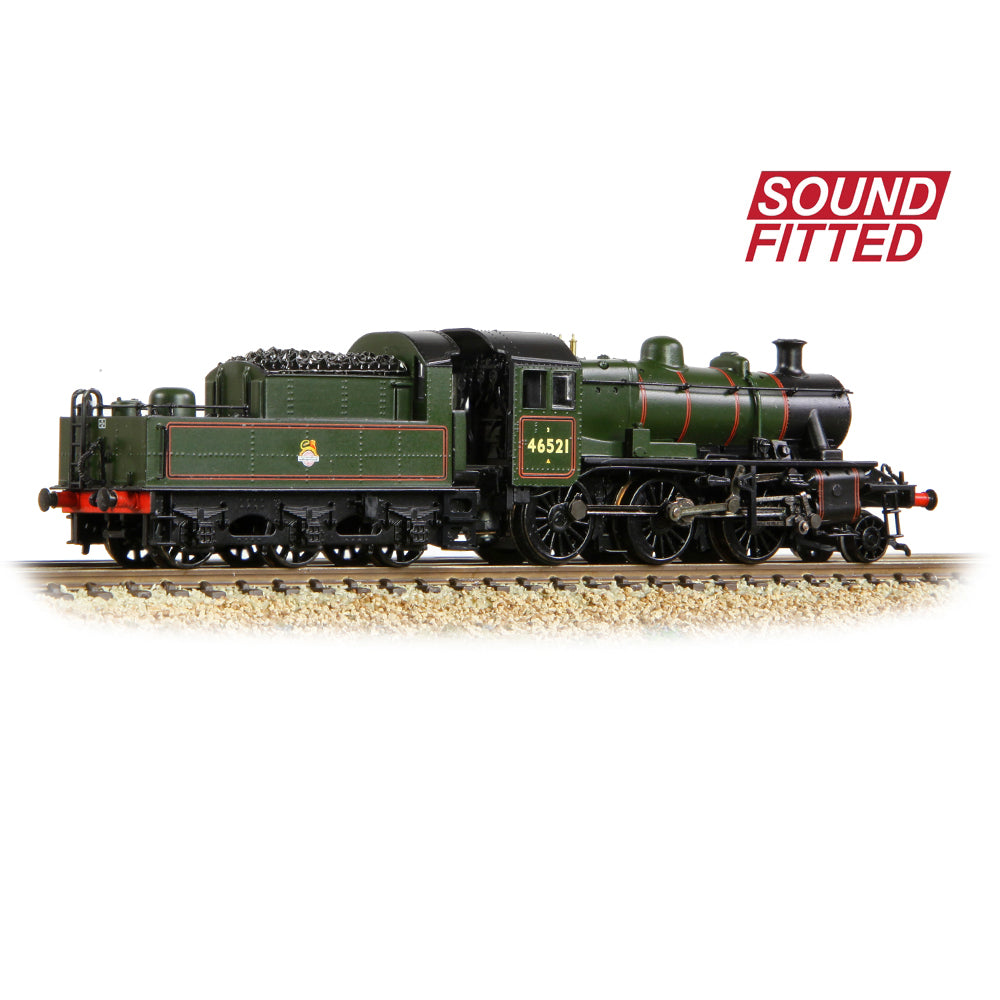 Graham Farish 372-630SF LMS Ivatt 2MT 46521 BR Lined Green Early Emblem N Gauge