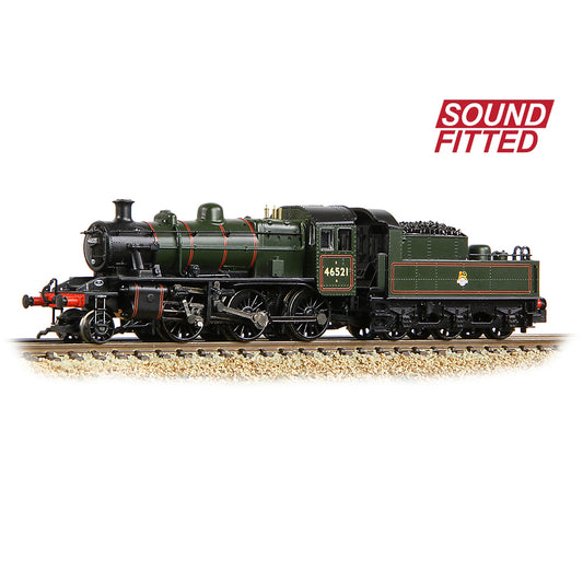 Graham Farish 372-630SF LMS Ivatt 2MT 46521 BR Lined Green Early Emblem N Gauge