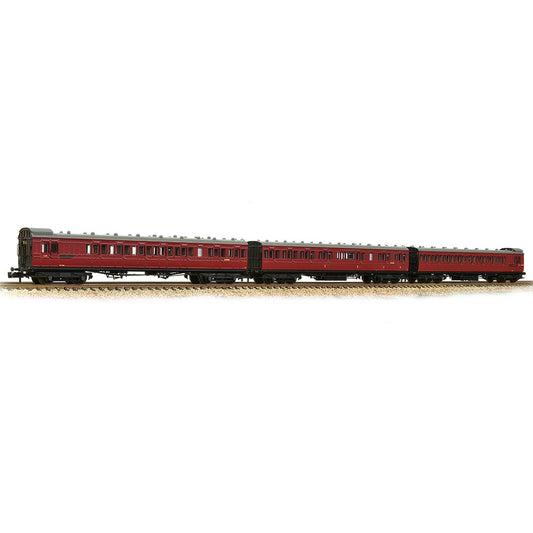 Graham Farish 374-912 SE&CR 60ft Birdcage 3-Coach Pack BR Crimson