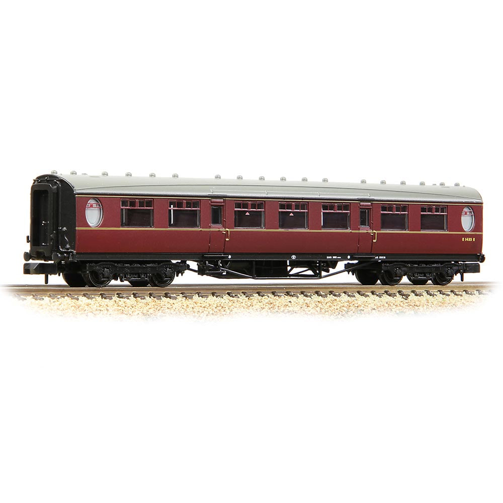 Graham Farish 376-252A LNER Thompson Second Corridor BR Maroon N Gauge