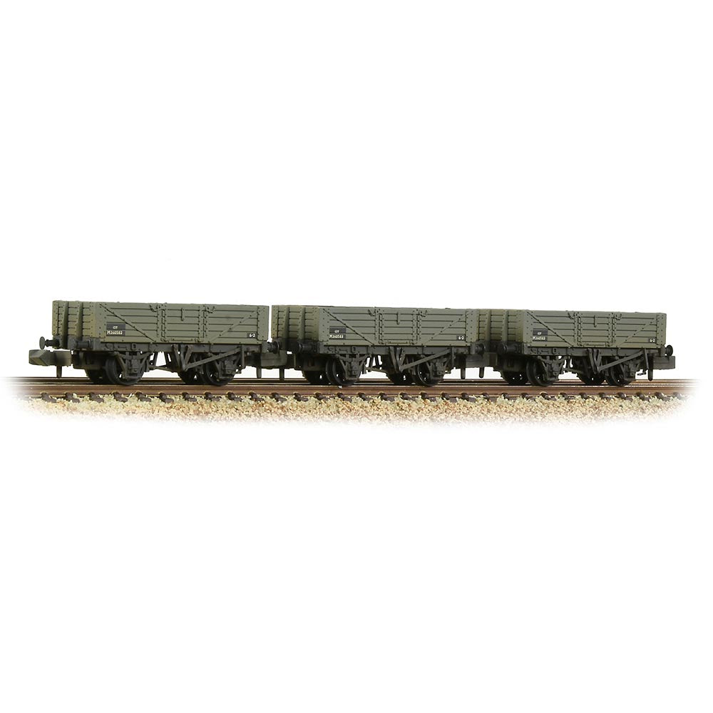 Graham Farish 377-069 5 Plank 3-Wagon Pack BR Grey (Early) [W]