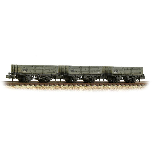 Graham Farish 377-069 5 Plank 3-Wagon Pack BR Grey (Early) [W]
