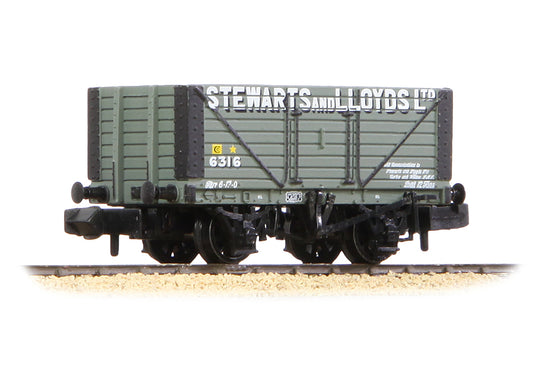 Graham Farish 377-150C 8 Plank Wagon Fixed Ends 'Stewarts & Lloyds Ltd' Grey N