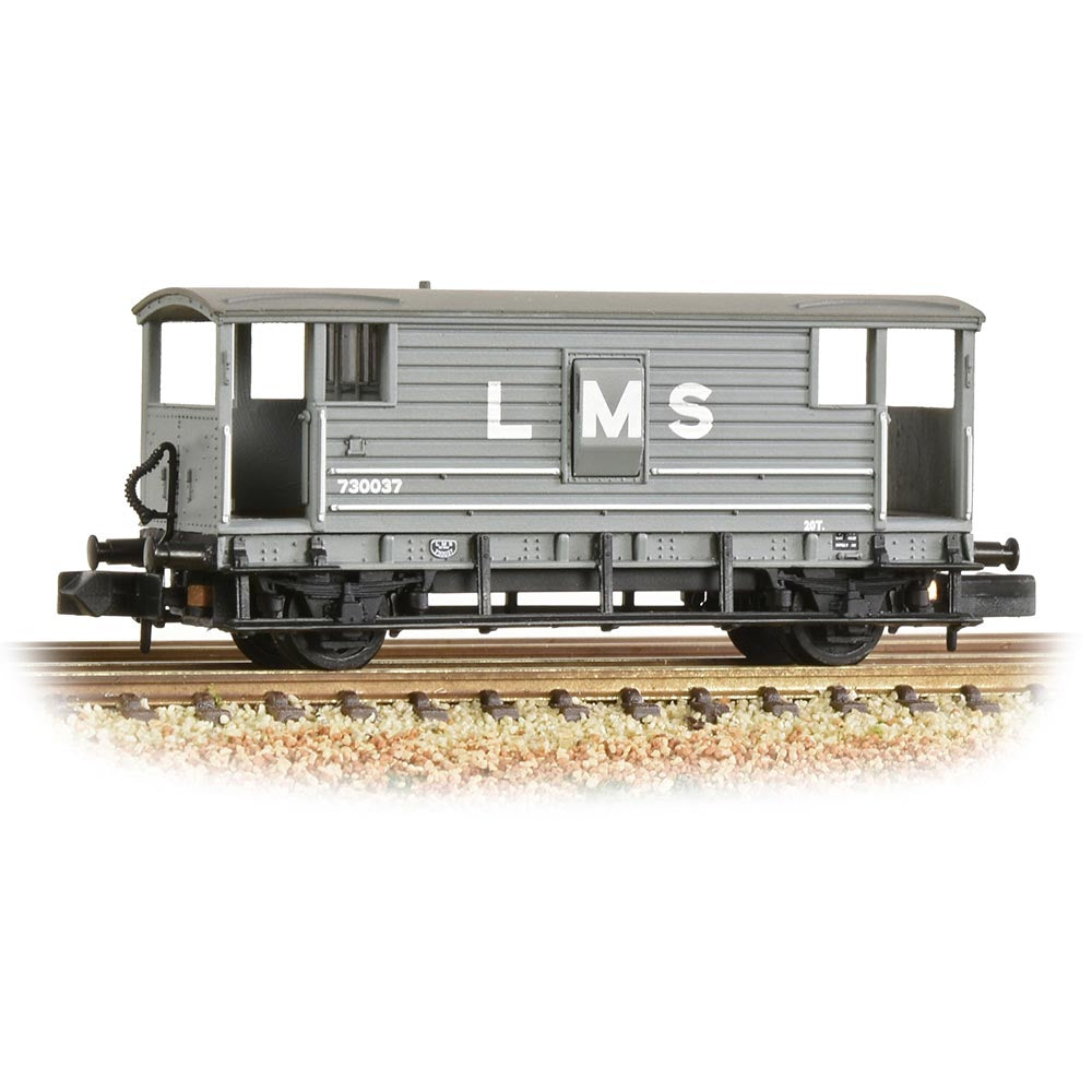 Graham Farish 377-310C LMS 20T Brake Van LMS Grey