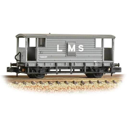 Graham Farish 377-310C LMS 20T Brake Van LMS Grey