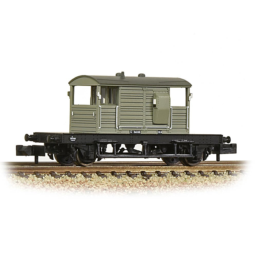 Graham Farish 377-852A SR 25T 'Pill Box' Brake Van Right-Hand Duckets BR Grey (Early)