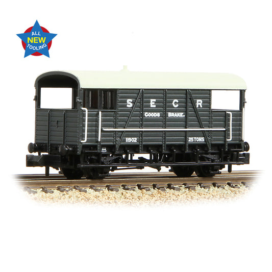 Graham Farish 378-025 SE&CR 25T 'Dance Hall' Brake Van SE&CR Grey