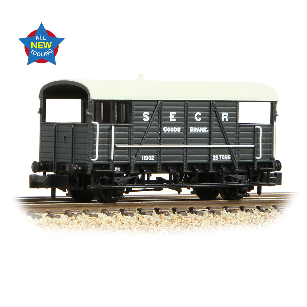 Graham Farish 378-025 SE&CR 25T 'Dance Hall' Brake Van SE&CR Grey