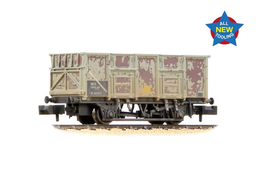 Bachmann 378-052 BR 24.5T Mineral Wagon BR Grey (TOPS) WEATHERED N Gauge