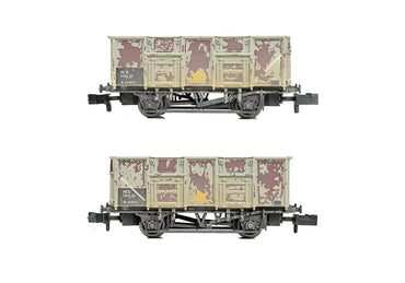 Bachmann 378-052 BR 24.5T Mineral Wagon BR Grey (TOPS) WEATHERED N Gauge