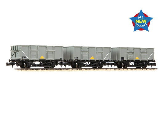 Bachmann 378-055 BR 24.5T Mineral 3-Wagon Pack BR Grey N Gauge